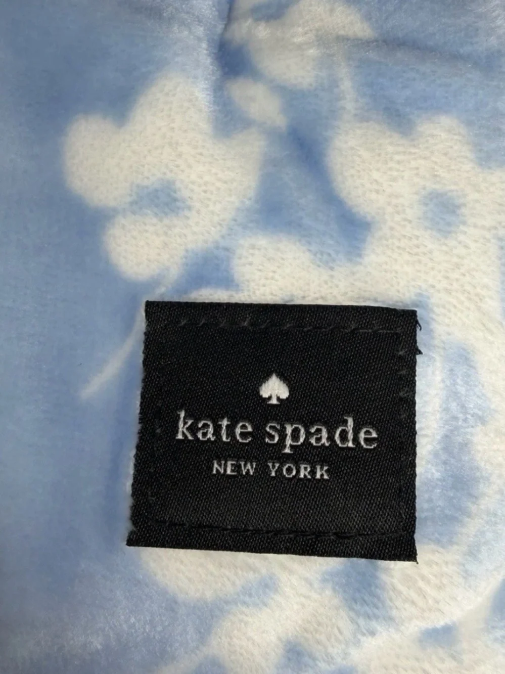 Kate Spade Plush Fleece Throw Blanket - Blue Sweet Floral